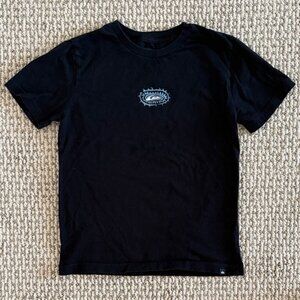Quiksilver Black Kids Tee with Blue Logo
